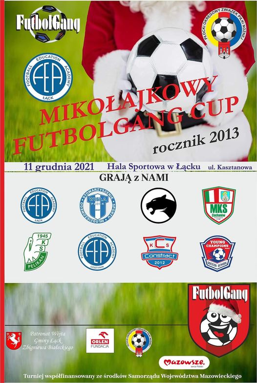 Wkrótce Mikołajkowy Turniej FutbolGang Cup 2021 rocznika 2013