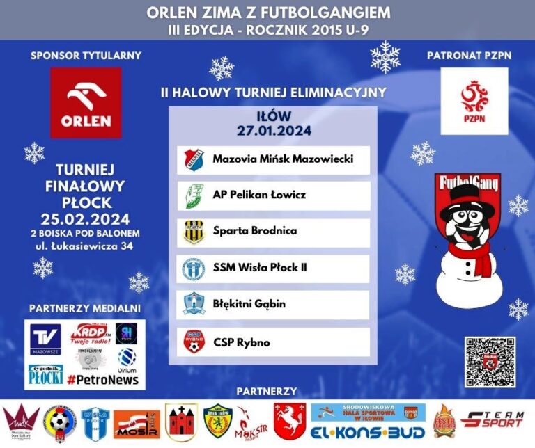 II Turniej Eliminacyjny ORLEN Zimy z FutbolGangiem. Zapraszamy do Iłowa.
