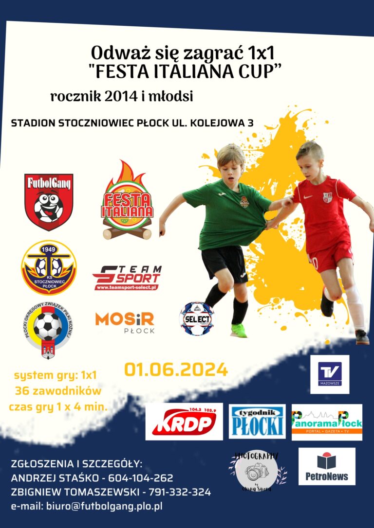 Odpalamy II edycję Turnieju „Odważ się zagrać 1×1 Festa Italiana Cup – rocznika 2014.